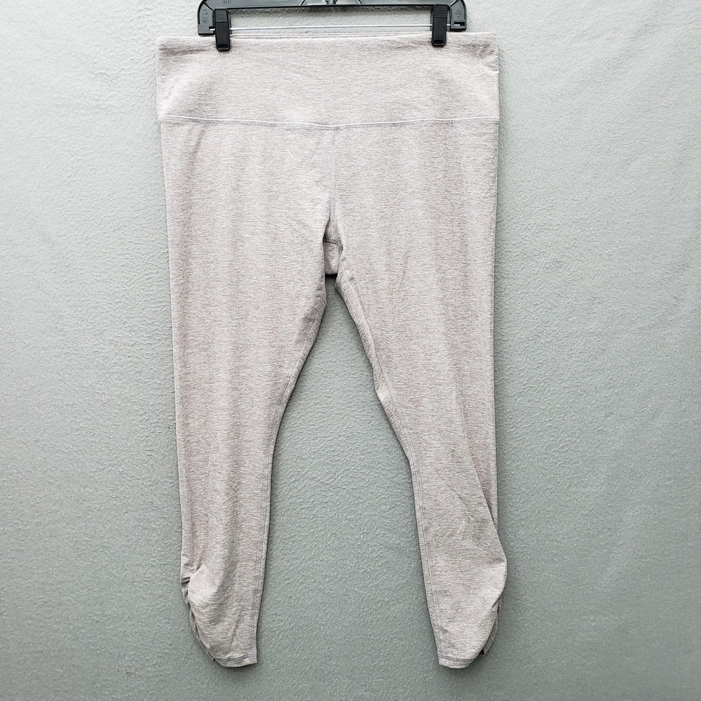 Harmony & Balance Ruched Ankle Crop Leggings Pink Yoga Balletcore Activewear XL